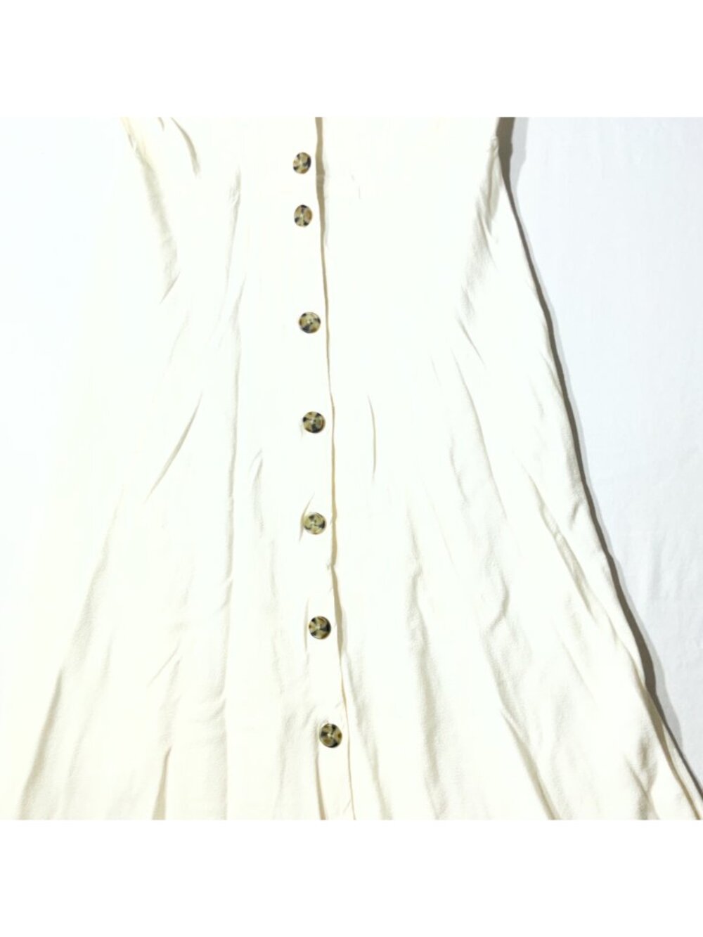 J crew Button-Front Midi Dress size 4 Collared Neck & Short Sleeves - Ivory - Picture 10 of 12